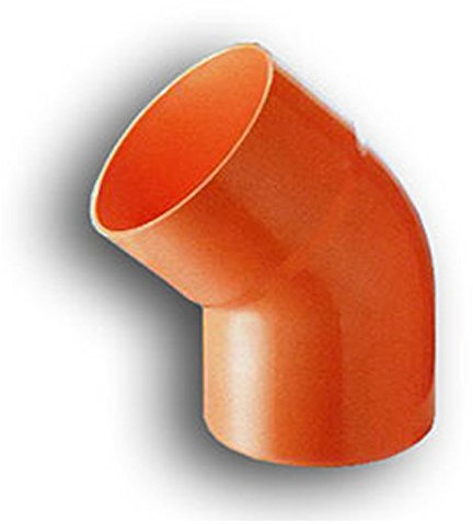 CURVA APERTA 45° PVC ROSSO Diam. 63 mm PER TUBI IDRAULICI PZ 2