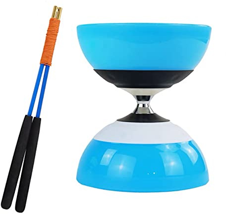 Dawson 126mm*150mm New Chinese YOYO Actived Triple Bearing Diabolo *Free Sticks and String* Professional - Blue