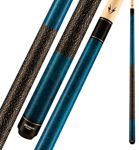 Viking Valhalla 100 Series with Irish Linen Wrap 2 Piece 58” Pool Cue Stick VA113 (21oz, Blue)