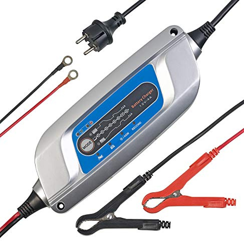 Lescars 12 V Ladegerät: Kfz-Batterieladegerät mit 8 Batterielade- & Pflegestufen, 5 A, 12 Volt (Kfz Ladegerät, 12V, Pkw)