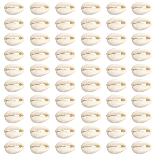 TOAOB 200 Piezas Perlas Natural de Conchas 15 mm a 17 mm de Blanco Lechoso Cuentas de Conchas de mar Decoracion para Playa Pulseras Collares Bisutería