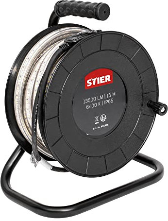 Projecteur de chantier à bande de LED STIER, 15 m, 13 500 lm, 6 400 K