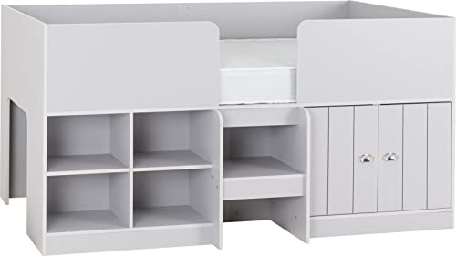 Seconique Orlando 3' Single Low Sleeper Bed in Dove Grey