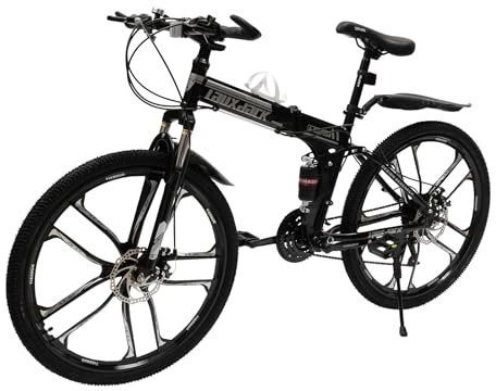 Begoniape 26 Zoll Schaltung Mountainbike, 21 Gang Scheibenbremse MTB Mountain Fahrrad, 130kg Belastbarkeit Geschwindigkeits-Klapprad Fahrräder, Fahrrad für Herren Damen Heranwachsende