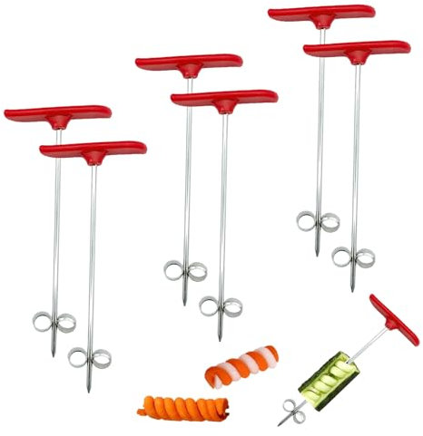 Vordpe 6 pezzi affettatrici a spirale, a spirale, per patate, tagliaverdure a spirale, per frutta, patate, chip tornado, cetrioli o carote