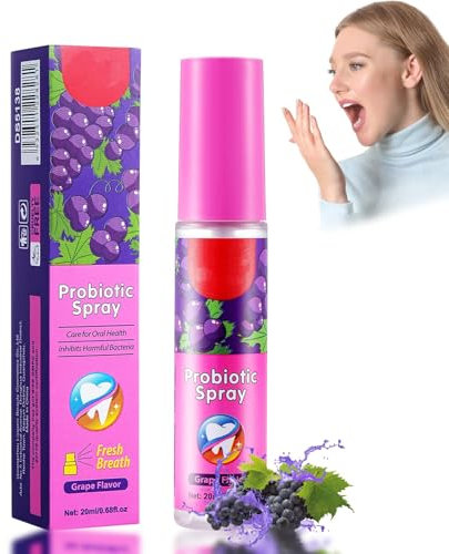 Spray Alito Fresco,Alito Fresco,Alito Cattivo,Spray Per Alito Cattivo,Antibatterico,Sapore D'Uva,Senza Alcol,20ml,Odore Pulito,Rimozione 'Alitosi, Rinfrescante 'Alito Per L'Igiene Orale