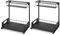 Amazon Basics Organizador para Debajo del Fregadero con Revestimientos para Bandejas, en Forma de L, Organizador Extraíble para Armarios, Bandeja Inferior Deslizante, Paquete de 2, Negro