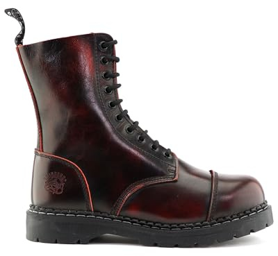 Grinders Unisex Wine Stag ACS Stivali con Lacci in Pelle con Punta in Acciaio