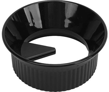 Distributore Caffè Moka Imbuto Dosatore Antispruzzo Cerchio Dosatore Caffè per Moka a Valvola Singola e Doppia (Nero Per Tre 150ml)