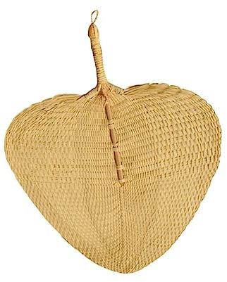 TOPBATHY Ventilador Fresco de Hoja de Palma Ventilador de Mano Tejido abanicos Tejidos a Mano abanicos de Hoja de Palma Naturales de a Natural Bambú