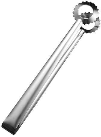 Pinzette per barbecue a di girasole, pinze per alimenti, in acciaio inox, risparmio di manodopera, impugnatura antiscivolo resistente al calore, pinzette per bistecca (30,5 cm, argento) per