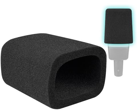 SOULWIT 2 Piezas Espuma Micrófono Filtro Antipop para AKG C214 Large-Diaphragm Condenser (C214d1) Micrófonos, Protector de Mic Cubierta Parabrisas - Negro