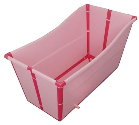Effortsaving Bañera Móvil Plegable, Fácil de Guardar y Limpiar,Sauna Baño,Bañera para Ducha Ideal para Baños Relajantes Hogar y Jardín(Color:Pink)