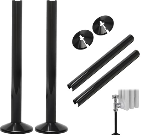 2 Pcs Radiator Pipe Covers & Collars Set, Durable Heat-Resistant Pipe Sleeve Kit, Easy-to-Install Rust-Proof Pipe Protectors for Radiators and Heating Systems Home Décor