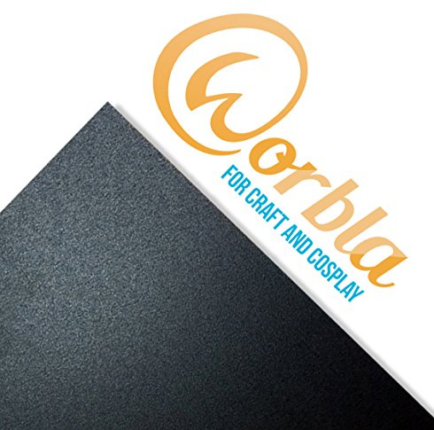 Worbla BLACK Sheet Size L (39x29 Inch Sheet) Thermoplastic Material for Cosplay and Crafts