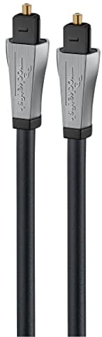 Rocketfish Toslink Optical Audio Cable - Fiber Optic Audio Cable for Home Theater & Sound System - Durable Cable Cord for Quality Audio - Black Optical Cable for TV & Soundbar - 8'