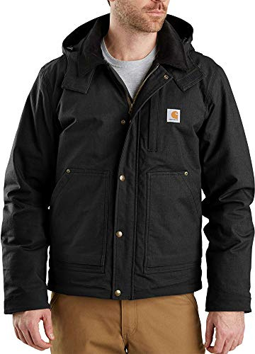 Carhartt mens Full Swing Relaxed Fit Ripstop Insulated Jacket (Big & Tall) Work Utility Outerwear, Black, Large Big Tall US