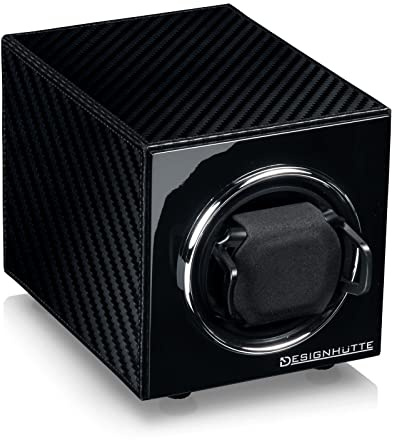 DESIGNHÜTTE Uhrenbeweger Manhattan - Karbon/Schwarz