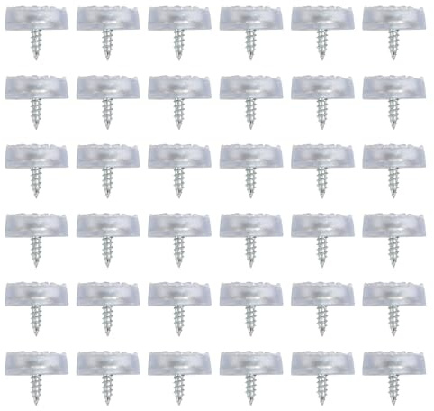 Gummifüße Schraubbar 36 Stück Gummipuffer Rund Gummifuß mit Schrauben Möbelfüße Gummi Transparente Gummistopper Gummipuffer Selbstklebend für Schreibtische Sofas Stühle Maschinen (17.5 x 6mm)