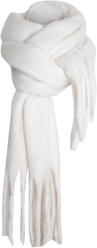 Stafeny Dicker Winter Schal Damen - Klassischer Gestrickter Deckenschal aus Hochwertigem Kaschmirimitat, Extralanger Kuscheliger Winterschal als für Frauen (Beige)