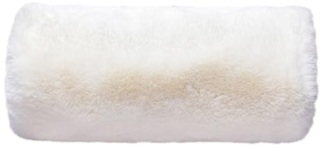 URFEDA Dam fuskpäls handmuffs, vintermuff tjock plysch varm handvärmare, arm hand muffar vinter, fuskpäls muff armvärmare, fuskpäls handmuffs svart varm för män flickor, 35 x 10 cm, Vit, Einheitsgröße