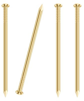 400 Stück Rundkopfnägel, 3/4 Zoll Hardware-Nagel, Nägel zum Aufhängen von Bildern, Holznägeln, Goldnägeln, Haushaltsnägeln