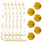 Lot de 36 serpentins colorés en Plastique pour Plafond, Anniversaire, Remise de diplôme, Mariage, décorations de fête, doré