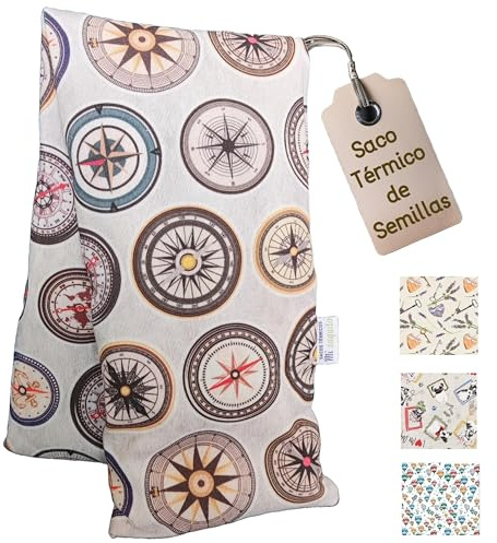 Saco Semillas Microondas 57x14 cm Con Funda Lavable - SSaquito Térmico Cervical con Lavanda–Bolsa Térmica de Calor y Frío–Saco Térmico para Cuello/Espalda-Almohadilla Térmica Dolor Menstrual