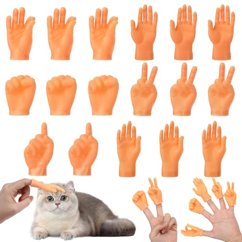 20 minimarionetas de dedo para manos pequeñas, interesantes mini marionetas de dedo, material de goma resistente, juego de marionetas para mascotas, juegos, fiestas, Halloween, artículos de broma