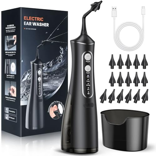Nettoyeur Oreille Nettoyage Oreille Adulte 4 Niveaux Pression IPX7 étanche