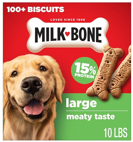 Milk-Bone Original Dog Treats Biscotti per cani di grossa taglia, 4,5 kg (la confezione può variare)