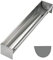 De Buyer 3050.50N Gouttière Ronde Etanche - Embouts Fixes - ht. 3,7 cm - 50 x 5 cm, Argent