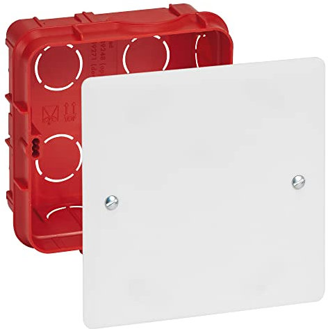 Legrand - Boîte de dérivation pour maçonnerie - 85x85x40mm - avec couvercle et vis