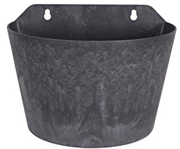 Artstone Pot de Fleurs, Suspension Murale Claire, résistant au Gel et ultraléger, Noir, 24x16x18cm