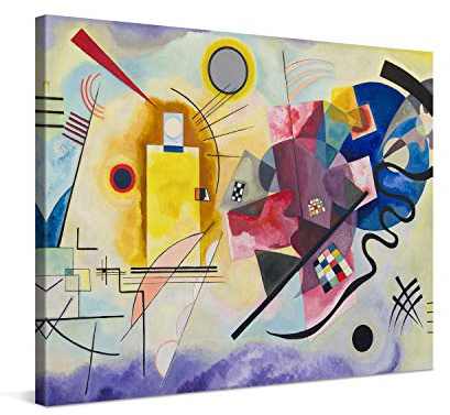 PICANOVA – Wassily Kandinsky – Yellow Red Blue 80x60cm – Cuadro Sobre Lienzo – Impresión En Lienzo Montado Sobre Marco De Madera (2cm) – Disponible En Varios Tamaños – Colección Arte Clásico