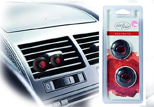 Airflair Lufterfrischer Double Diffuser (Red Fruit) – Langanhaltender Auto Duft für die Lüftung – Auto Duft Innenraum mit angenehmem Dufterlebnis – Frischer Duftbaum Auto