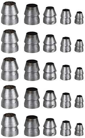Operitacx Axtkeilgriff 25 Pcs Sicherheitsrunde Griff Keile Praktischer Runder Stahlkeil für Hammer Axt Klauen Hammer Runde Griff Keile 8 Mm 10 Mm 11 Mm 13 Mm 16 Mm Metallkeile Für Axtstiel