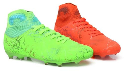 Mehlvdoy Men's Women's AG Cleats Training Football Sneakers Sports Non-Slip Long Studs High-Top Soccer Shoes for Youth Couple 5.5/4.5 US