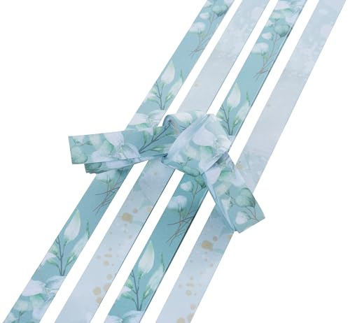 Tiras de papel de eucalipto, 450 mm de largo, 15 mm de ancho, 80 tiras de papel para manualidades