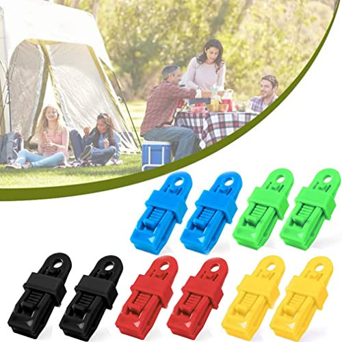 10 Stück Einstellbar Robuster Verriegelungsgriff Clip | Zeltplanen Clips | Multifunktion Planenclips | Heavy Duty Zeltplanen-Klemme für Markisen, Camping im Freien, Wohnwagen