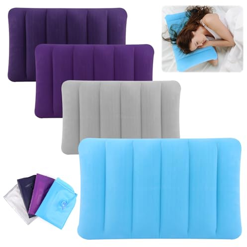 4 Stk Aufblasbare Kissen Outdoor Strandkissen für Camping Reisen