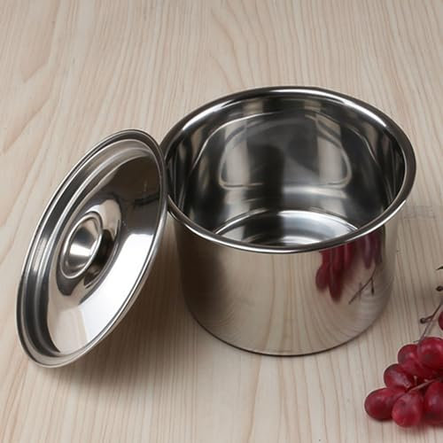 Stainless Steel Stock Pot, Large Cooking Pot with Lid Soup Pot Stainless Steel Cookware for Pasta Soup Spaghetti (22cm)