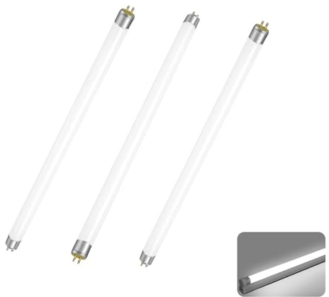 3 Pezzi Tubi Fluorescenti T5 8W, LED Tubo T5 8W 288mm, Bianco Freddo 6000K, 560LM, Lampadine CFL a Risparmio Energetico, Attacco G5, Nessuno Sfarfallio, per Luci di Emergenza, Cucina, Bagno, Garage