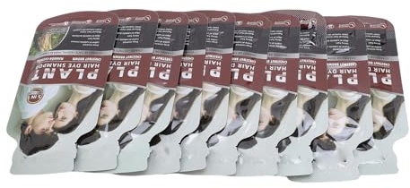 Brrnoo Shampooing Colorant pour Cheveux à Bulles Marron Châtain pour Couverture des Cheveux Gris 30 ML