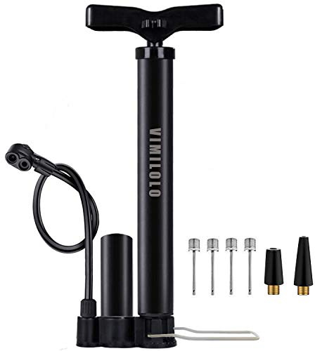 VIMILOLO Bicycle Pump, Bike Floor Pump Inflator for Presta and Schrader Valve Portable Tire Pumps for Ball Bike Pumps