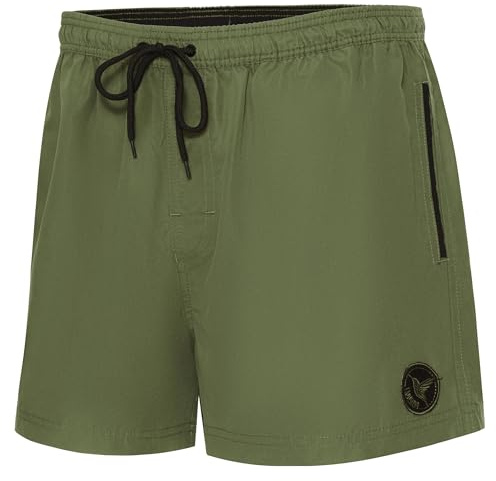 Ladeheid Costume Uomo Mare Extra Corto con Taschino, Medium Drawstring, Fodera in Rete, Costumi da Bagno, Boxer per la Spiaggia, la Piscina e Il Surf LA40-199 (Khaki, XL)
