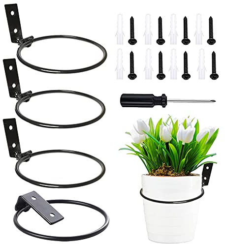 Anyingkai Support mural pliable pour pot de fleurs, pour extérieur, 11 x 2,5 x 6,3 cm