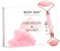 Body Skin Cosmetics Gua Sha Viso - Pietra di Giada Antirughe in Quarzo con Certificato di Qualità - Jade Roller 100% originale (rosa)
