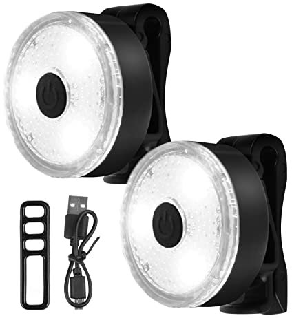 Aicharynic Kinderwagen Licht, 2 PCS LED-Kinderwagenleuchten Led Reflektoren für Kinderwagen mit 3 Lichteffekte USB Aufladbar Wasserdicht Blinklicht für Alle Kinderwagen, Kinderwagen Zubehör