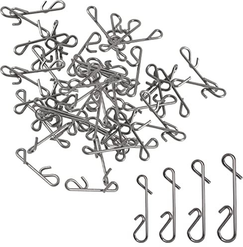 XPEX 120 Stück Angelzubehör,Knotenlosverbinder Angeln 4 Größen Knotenlos Verbinder No Knot Connector Angeln Wirbel Knotenbinder Angelzubehör fürs Meeresangeln-15mm 16mm 19mm 21mm